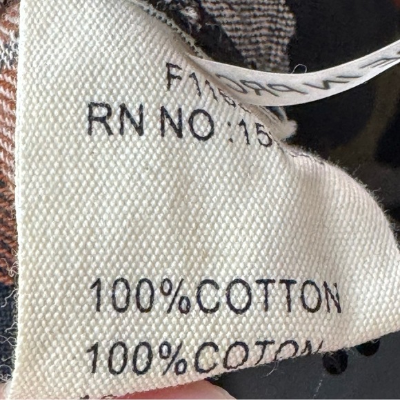 FRNCH Paris Women's Philo Woven Black Ivory Rust Plaid Pants Small 100% Cotton S - Picture 7 of 11